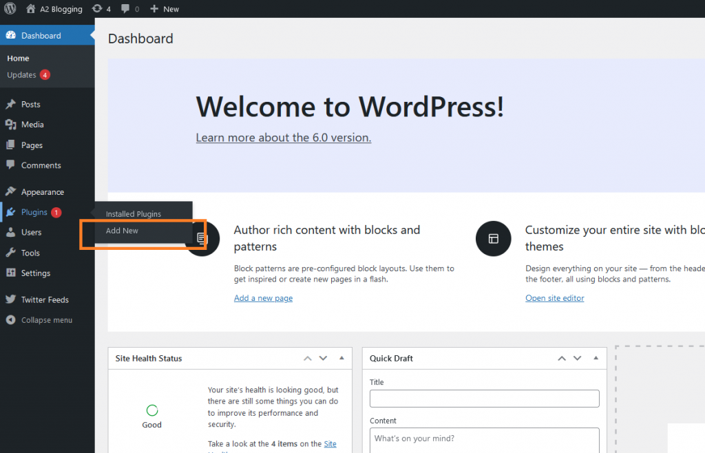 WordPress Add new Plugin